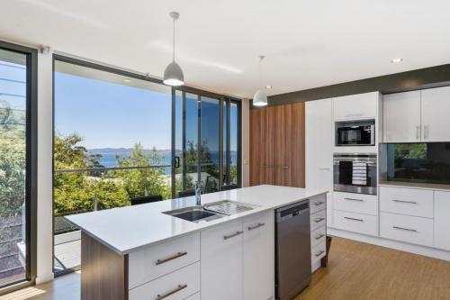 New Architect designed Coastal retreat-water views kitchen 2